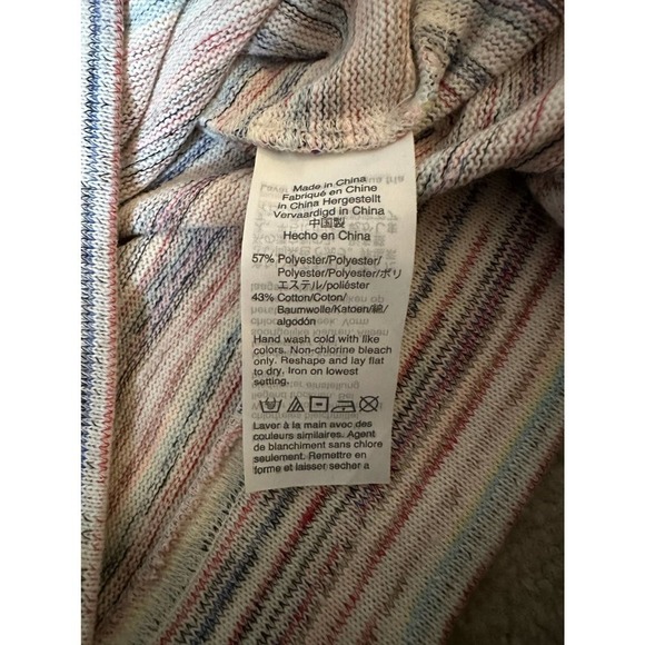 Madewell bubble-sleeve crop top women’s size S rainbow stripe - Picture 9 of 9